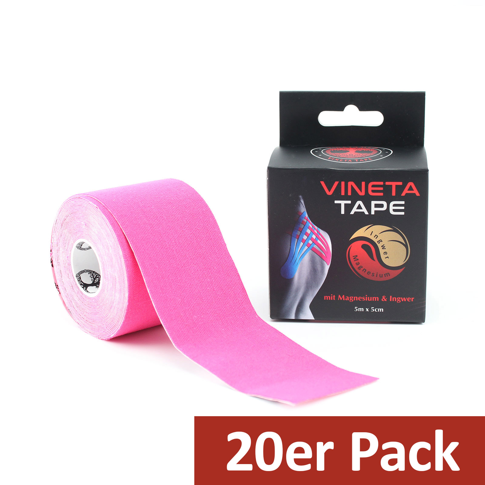 20x VINETATAPE mit Magnesium und Ingwer - pink