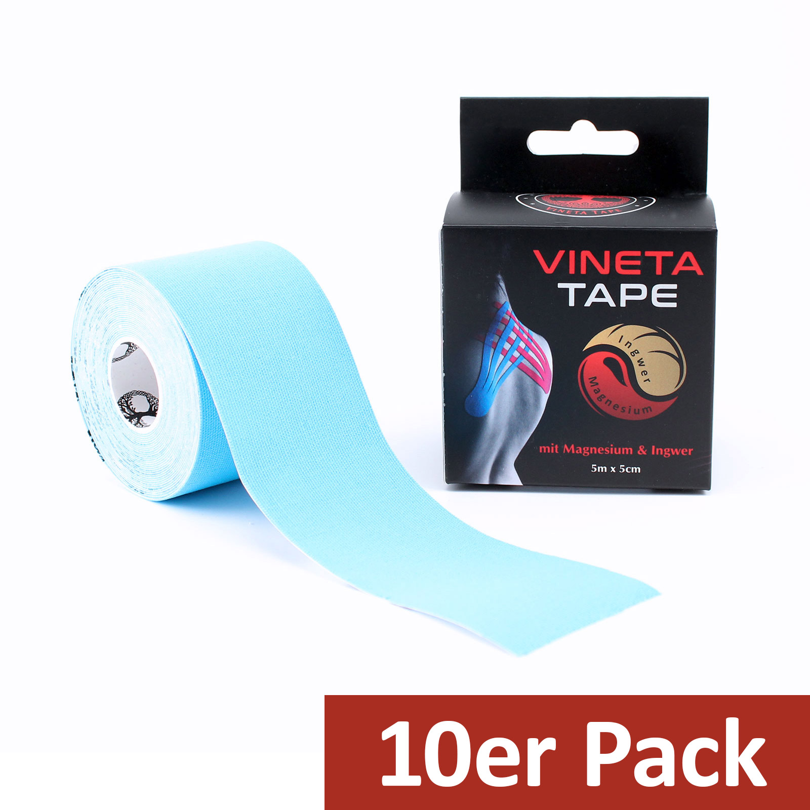 10x VINETATAPE mit Magnesium und Ingwer - hellblau